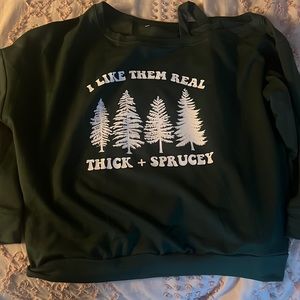 Dark green Christmas sweater , never worn .